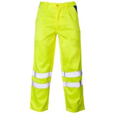 Supertouch Hi Vis Yellow Polycotton Trousers