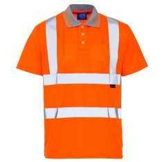 Supertouch Hi Vis Orange Bird Eye Polo Shirt