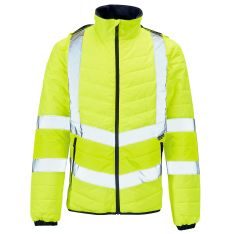 Supertouch Hi Vis Yellow Puffer Jacket