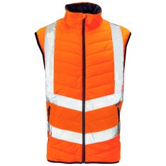 Supertouch Hi Vis Orange Puffer Bodywarmer