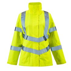 Ladies Hi Vis Yellow Sophia Lightweight Jacket