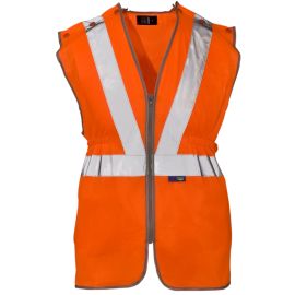 Supertouch Hi Vis Orange Polyester Long Tracker Vest