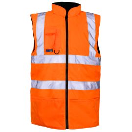 Supertouch Hi Vis Orange Reversible Bodywarmer