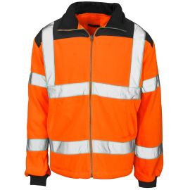 Supertouch Hi Vis Orange Rain Patch Fleece Jacket