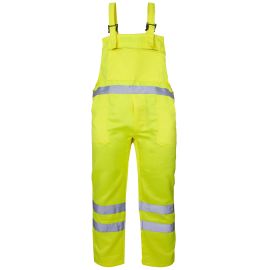 Supertouch Hi Vis Yellow Polycotton Bib Trousers