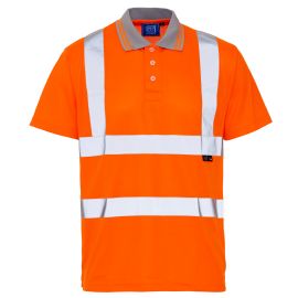 Supertouch Hi Vis Orange Bird Eye Polo Shirt