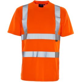 Supertouch Hi Vis Orange Bird Eye T-Shirt