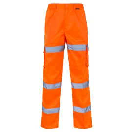 Supertouch Hi Vis Orange 3 Band Combat Trousers