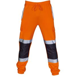 Supertouch Hi Vis Orange 2 Tone Jogging Bottoms